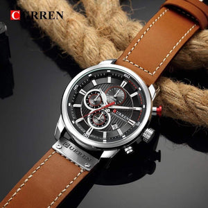 Planet Gates silver blue Fashion Leather Strap Quartz Men Watches Casual Date Business Male Wristwatches Clock Montre Homme