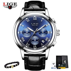 Planet Gates silver blue Men's Watches Military Luxury Brand Watch Mens Quartz Stainless Steel Clock Fashion Chronograph Watch Man Relogio Masculino