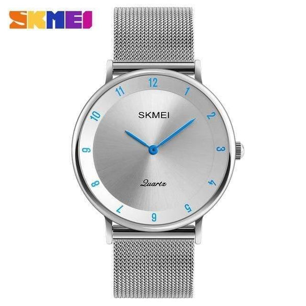 Planet Gates silver blue Mens Watches Top Brand Luxury Men's Quartz Watch Fashion Ultra Thin Watches For Men Male Clock Relogio Masculino