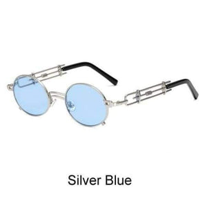 Planet Gates Silver Blue Ralferty 2018 Unique Vintage Steampunk Sunglasses Women Men Designer Gold Red Eyewear Accessories Female Retro Punk Oculos B010
