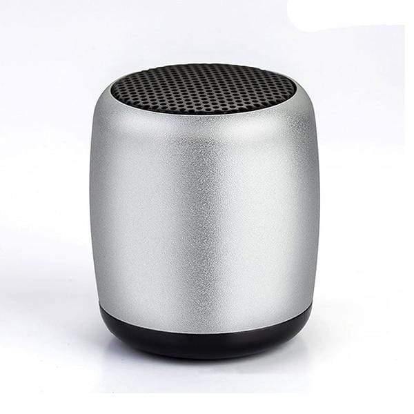 Planet Gates Silver BM3 TWS Metal Super Mini Wireless Bluetooth Speaker Portable Small Pocket Size With Selfie Remote Control Microphone Lanyard
