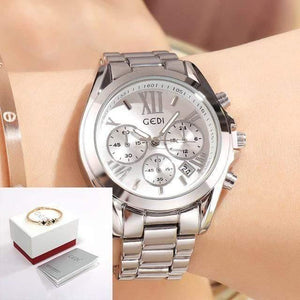 Planet Gates Silver Box Women Watches Fashion Quartz Female Clock Women's Watch Stainless Steel Strap Ladies Wristwatch Luxury Hour reloj