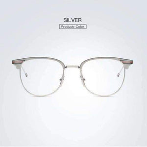 Planet Gates Silver Brand Designer Fashion Retro Women Eyeglasses Frame Reading Plain Glasses Frame Optical Clear Lens UV Protection Eyewear