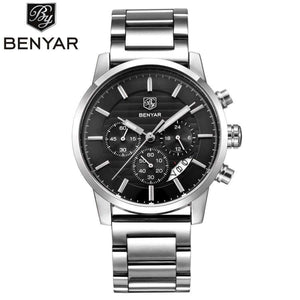 Planet Gates silver brown / China Men Watches Full Steel Sports Wrist watch Men's Army Military Watch Man Quartz Clock Relogio Masculino