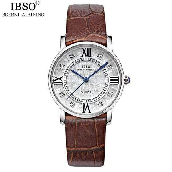 Planet Gates Silver brown women Watch Fashion Women Watches Business Luxury Genuine Leather Strap Watch Men Relojes Hombre