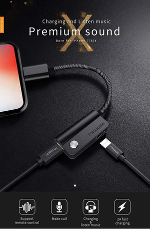 Planet Gates Silver Cable Adapter for Lightning To For Lightning For iPhone X 8 7 Plus Earphone Cable Audio Cable Charging Calling Data music