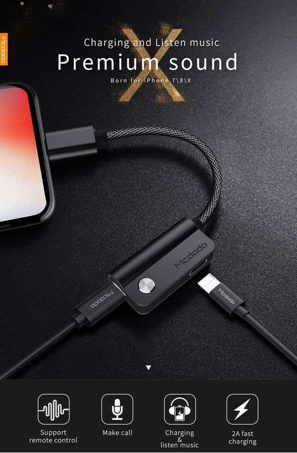 Planet Gates Silver Cable Adapter for Lightning To For Lightning For iPhone X 8 7 Plus Earphone Cable Audio Cable Charging Calling Data music