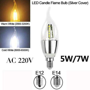 Planet Gates Silver candle E12 / 6W / Cold White LED Corn Bulb Lamp E27 E14 110V 220V SMD5730 3W 7W 12W 15W 18W Light Bulbs Lampada LED Diode Lamps Energy Saving Light for Home
