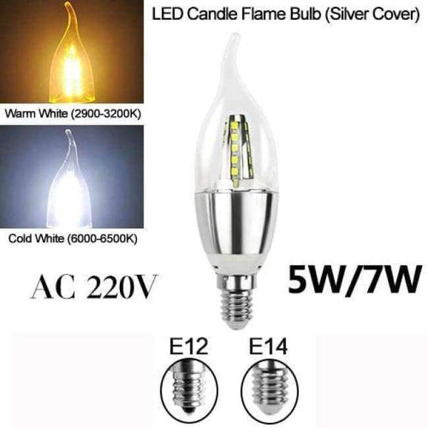 Planet Gates Silver candle E14 / 6W / Cold White LED Corn Bulb Lamp E27 E14 110V 220V SMD5730 3W 7W 12W 15W 18W Light Bulbs Lampada LED Diode Lamps Energy Saving Light for Home