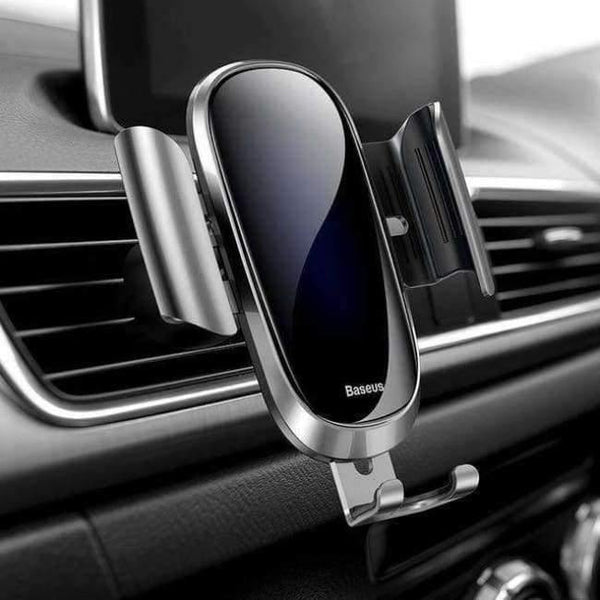 Planet Gates Silver Car Phone Holder For iPhone X XS Max XR Samsung S9 S8 Gravity Air Vent Mount Phone Holder in Car Holder Cell Phone Stand