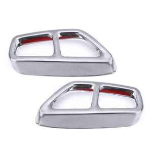 Car Rear Dual Exhaust Muffler Pipe Cover Trims Stainless Steel Exterior Parts For BMW 5 Series G30 G31 2017 2018