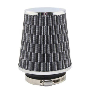 Planet Gates Silver Carbon / United States Universal Car Air Filter 76mm 3 Inch High Flow Car Cold Air Intake Filter Aluminum Non-woven Fabric Rustproof Air Intake Hose