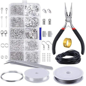 Planet Gates Silver / China 10 Grids Metal Jewelry Making Kit DIY Necklace Materials Repair Tool With Accessories Findings And Beading Wires Adults Supplies