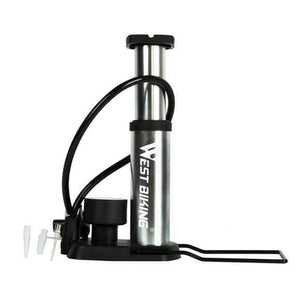 Planet Gates silver / China BIKE Foot Activated Floor Pump With Gauge Cycle Air Pump Mini Portable Portable 80 PSI Bike Bicycle Tire Floor Pump