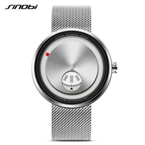 Planet Gates Silver / China Men Watch Milan Strap Wristwatches Men rotate dial plate watches Sports watch Free&Drop shipping