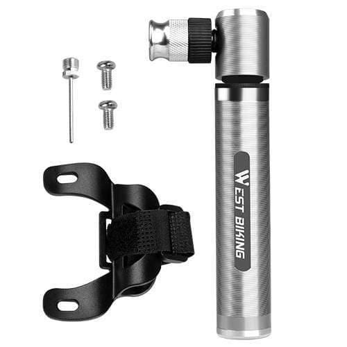 Planet Gates Silver / China Mini Portable Aluminium Alloy Bicycle Air Pump Bike Tire Inflator Super Light Accessories MTB Road Bike Cycling Pump