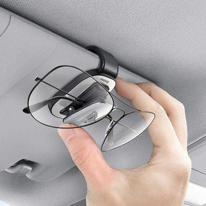 Baseus Car Glasses Case Auto Sun Visor Glasses Holder Sunglasses Clip Card Ticket Holder Pen Case Clip Box Universal Accessories