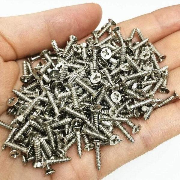 100pcs/pack M2 M2.5 M3 Steel Mini Micro Small Phillips Flat Head Cross Round Pan Head Self-tapping Screws Wood Furniture Screws