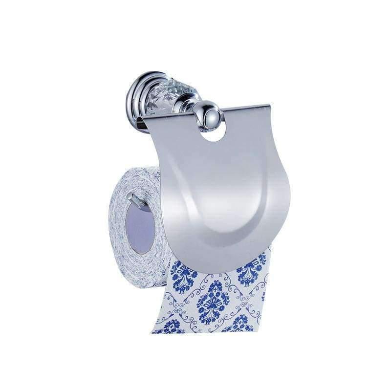 Planet Gates Silver Crystal Diamond Tissue Box Polished Brass Toilet Paper Holder Roll Holder Bathroom Accessories products HG01