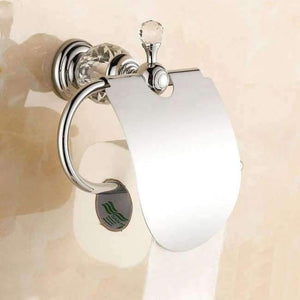 Planet Gates Silver Crystal Diamond Tissue Box Polished Brass Toilet Paper Holder Roll Holder Bathroom Accessories products HG01