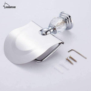 Planet Gates Silver Crystal Diamond Tissue Box Polished Brass Toilet Paper Holder Roll Holder Bathroom Accessories products HG01