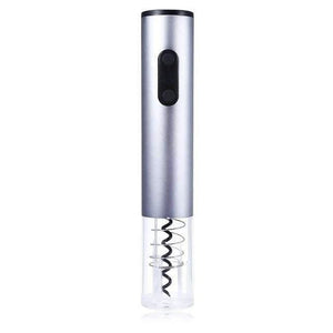 Planet Gates Silver Dry Battery Electric Wine Opener Automatic Bottle Opener Corkscrew Professional Red Wine Opener Foil Cutter Set for Kitchen Tool