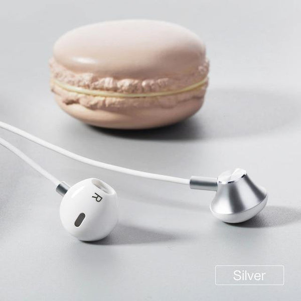 Planet Gates Silver Earphone / China Rock Stereo Earphone In-ear Headset 3.5mm Phone Stereo Sound Headset for iPhone, SamSung,Huawei,Xiaomi and More Fone De Ouvido