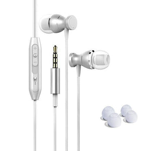 Planet Gates Silver Earphone In-Ear Earphone Headset In-line Control Magnetic Clarity Stereo Sound With Mic Earphones For iPhone Mobile Phone MP3 MP4