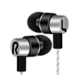 Planet Gates silver Earphone With Microphone 3.5mm In-Ear Stereo Earbuds Headset For Computer Cell Phone D30 Jan12