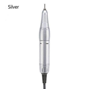 Planet Gates Silver Electric Nail Art Drill Pen Handle File Polish Grind Machine Handpiece Manicure Nail Art Accessories Pedicure Tools