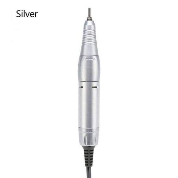 Planet Gates Silver Electric Nail Art Drill Pen Handle File Polish Grind Machine Handpiece Manicure Nail Art Accessories Pedicure Tools