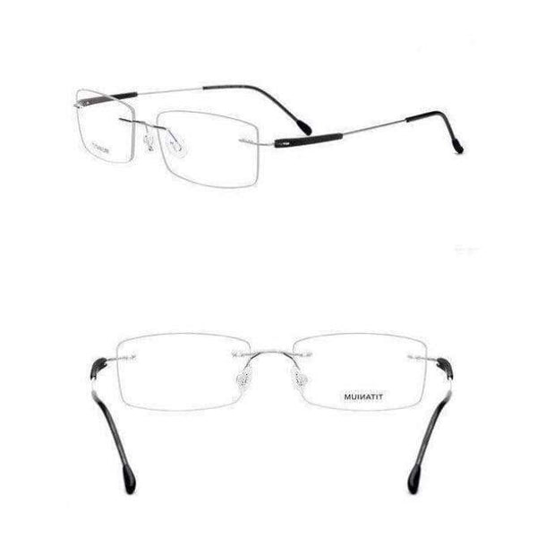 Planet Gates Silver EOOUOOE Brand Design Titanium Women Men Unisex Rimless Glasses Prescriptio Spectacles Oculos Eyewear Gafas Opticas Glasse Frame