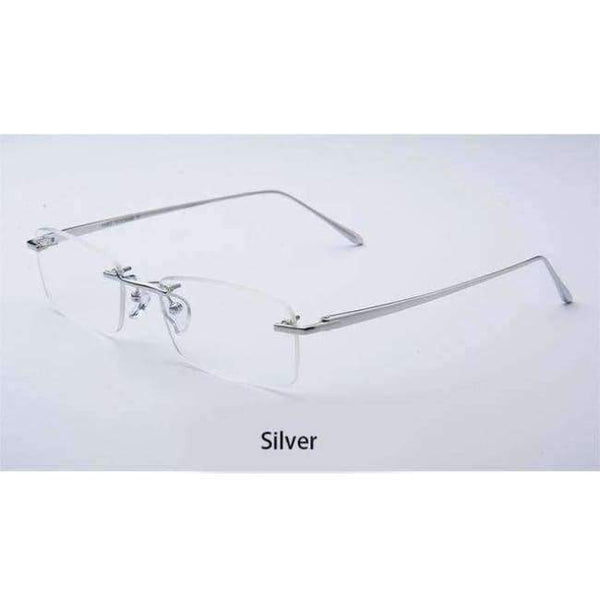 Planet Gates Silver EOOUOOE Design Pure Titanium Women Men Unisex Rimless Glasses Prescriptio Spectacles Oculos Eyewear Gafas Opticas Glasse Frame
