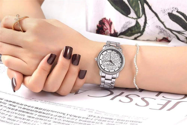 Planet Gates silver Fashion Watch Woman Ladies Rose gold Diamond relogio feminino Dress Clock female relojes mujer