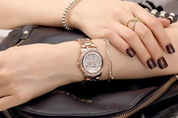 Fashion Watch Woman Ladies Rose gold Diamond relogio feminino Dress Clock female relojes mujer - Planet Gates
