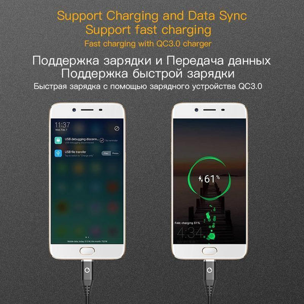 Planet Gates Silver For Apple / 2M PZOZ Magnetic Cable Micro usb Type C Fast Charging Adapter Phone Microusb Type-C Magnet Charger usb c For iphone Samsung xiaomi