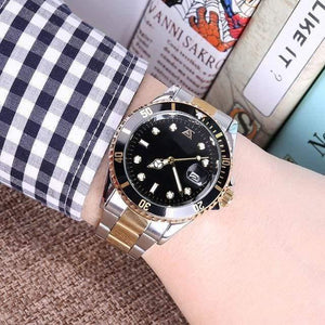Planet Gates Silver Gold black Steel Male 30m Role Sports Gifts For Couple Men's women's ladies wrist watch lovers clock bracelet Rolexable relogio masculino