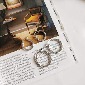 Planet Gates Silver Gold Twist Round Hoop Earrings For Women Genuine 925 Sterling Silver Circle Earrings for Women Couple Earring Ear