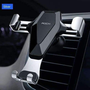 Planet Gates Silver Gravity Car Phone Holder For iPhone X XS MAX 8 7 6 Plus Samsung Xiaomi Mobile Phone Holder GPS Air Vent In Car Mount Stand