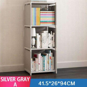Planet Gates Silver Gray A Simple Nonwoven Fabric Bookshelf Multi-functional Closet Storage Cabinet Folding Assembled Exquisite Book Shelf for home decor