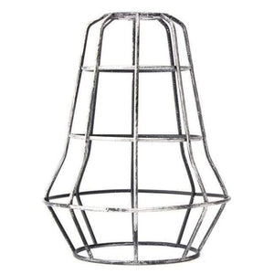 Planet Gates Silver gray B Smuxi Retro Vintage Industrial Lamp Covers Pendant Trouble Light Bulb Guard Wire Cage Ceiling Hanging Bars Cafe Lamp Shade