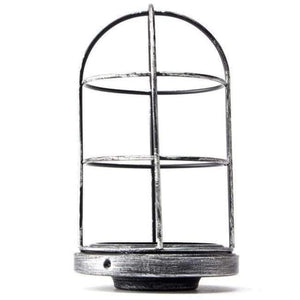 Planet Gates Silver gray C Smuxi Retro Vintage Industrial Lamp Covers Pendant Trouble Light Bulb Guard Wire Cage Ceiling Hanging Bars Cafe Lamp Shade