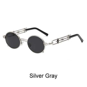 Planet Gates Silver Gray Ralferty 2018 Unique Vintage Steampunk Sunglasses Women Men Designer Gold Red Eyewear Accessories Female Retro Punk Oculos B010