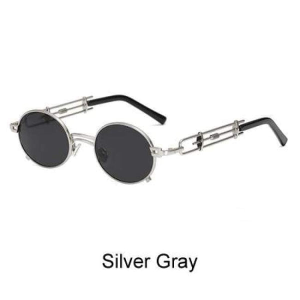 Planet Gates Silver Gray Ralferty 2018 Unique Vintage Steampunk Sunglasses Women Men Designer Gold Red Eyewear Accessories Female Retro Punk Oculos B010