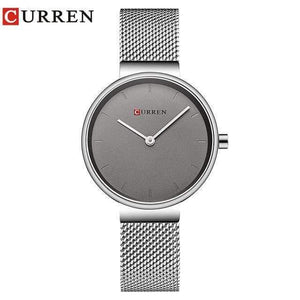 Planet Gates silver gray Women Watch Fashion Dress Ladies Watches Stainless Steel Quartz Wristwatch Hot Sale Saat Clock relogios feminino