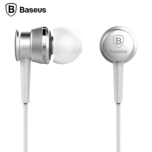 Planet Gates Silver In-Ear Earphone Baseus Wired Stereo Earbuds Super Bass Headset With Mic Earphone For iPhone Xiaomi Samsung MP3 Mobile Phones