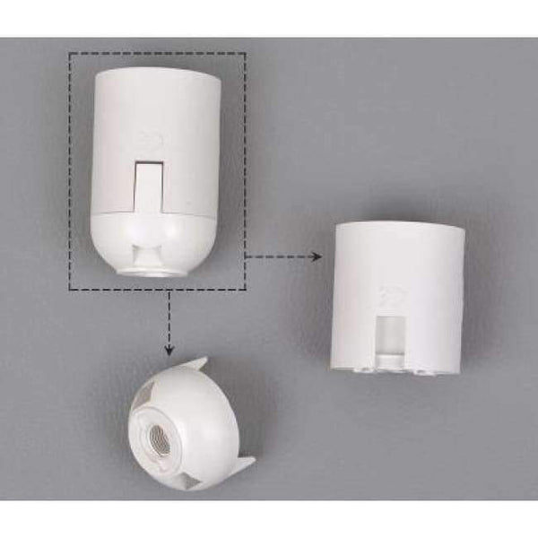 Planet Gates Silver IWHD DIY Fitting E27 Lamp Bulb Holder E14 Black White 110v-220v Lighting Accessory Fitting E27 Socket Base Portalmapara