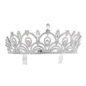 Planet Gates Sølv KMVEXO Europæiske Dråbe Grønne Røde Krystal Tiaraer Vintage Guld Rhinestone Pageant Kroner Med Kam Barok Bryllupshårtilbehør