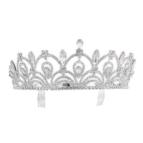 Planet Gates Sølv KMVEXO Europæiske Dråbe Grønne Røde Krystal Tiaraer Vintage Guld Rhinestone Pageant Kroner Med Kam Barok Bryllupshårtilbehør