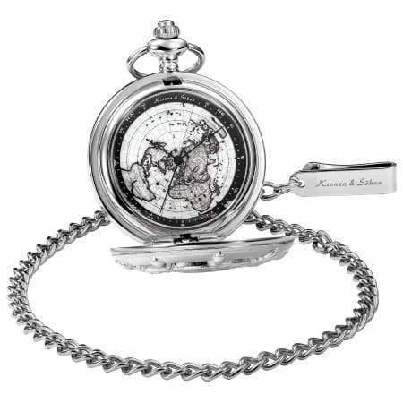 Planet Gates Silver KSP108 Bronze Boat Rudder Anchor Pattern Case Map Analog Relogio Fob Key Pendant Clock Chain Mens Quartz Pocket Watch /KSP106